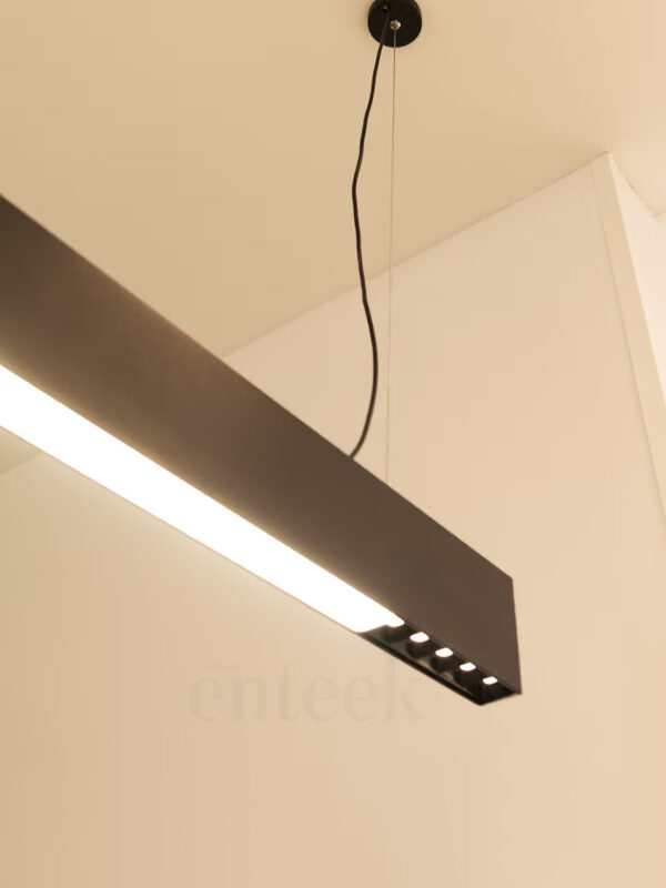 Black Linear Office Hanging Light (191) 36W