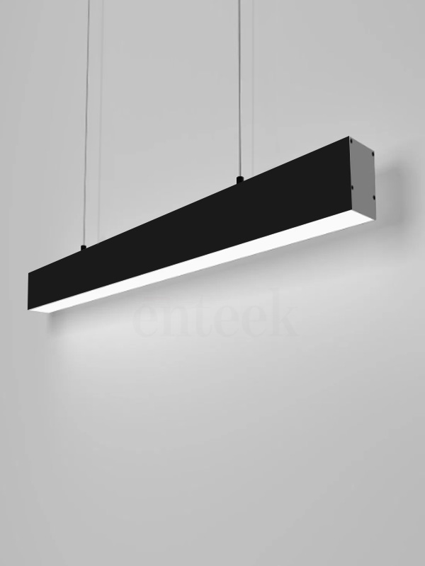 2 feet black linear office hanging Light made with aluminium profile channel 20W