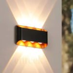 Black Rosegold 739 6W Outdoor Wall Light