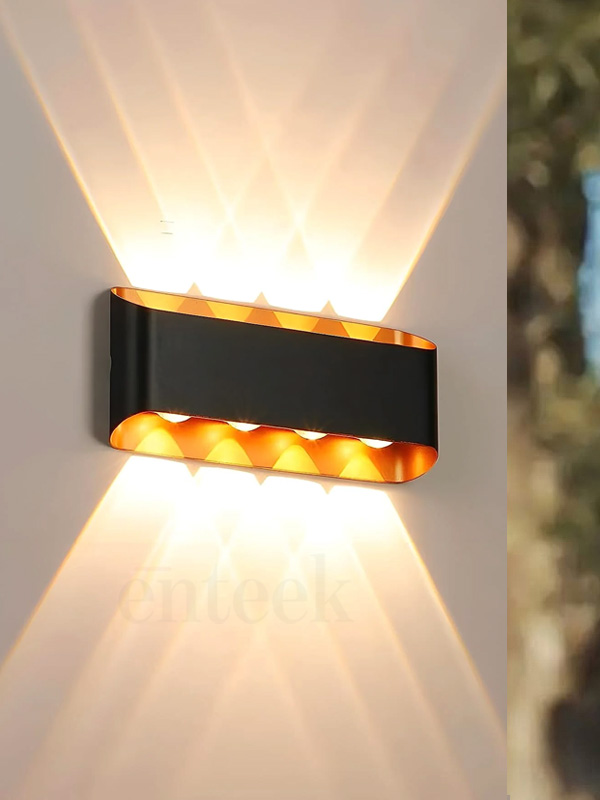 Black Rosegold 739 8W Outdoor Wall Light