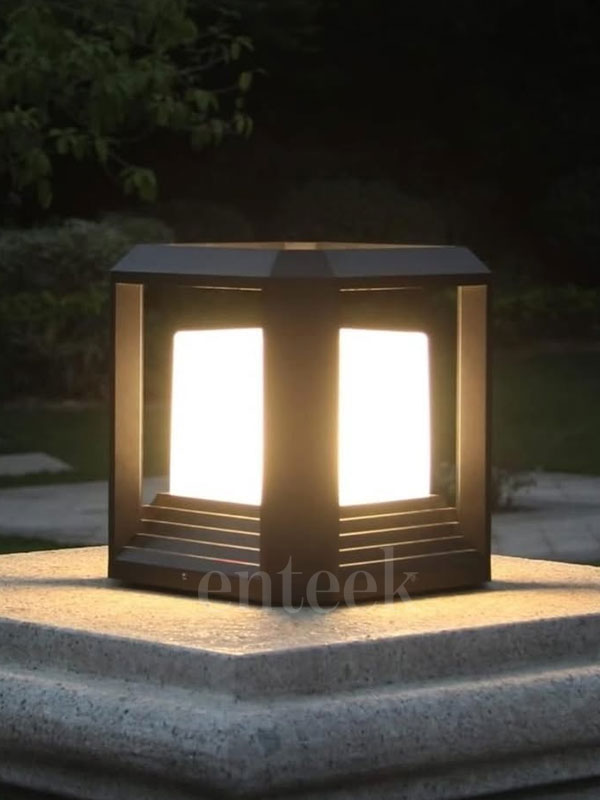 Gate Light Grey Pillar Light (845) 12W