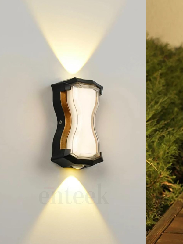 Black and Golden Facade Up Down Wall Light 329B 8W