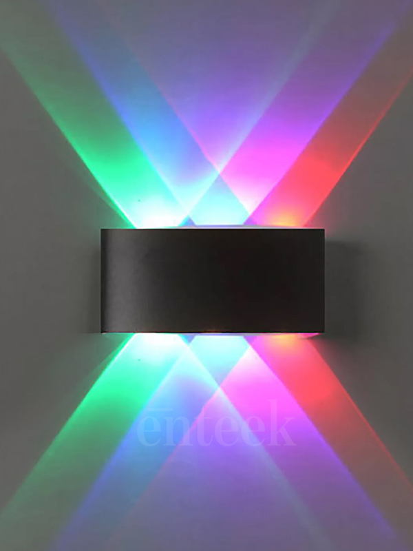 Black RGB Up Down Wall Light (279) 6W