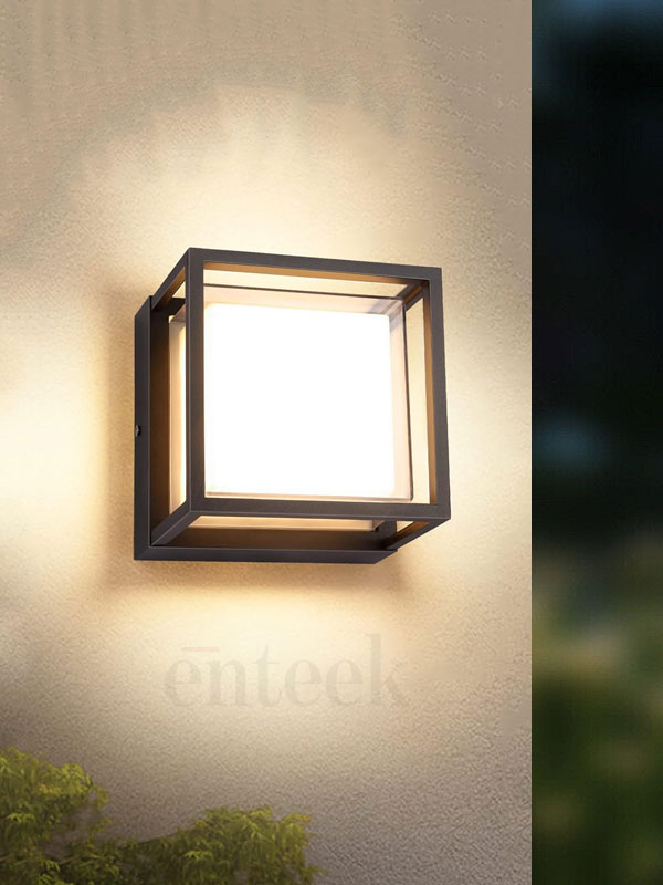 Square Black Wall Light (3505) 5W