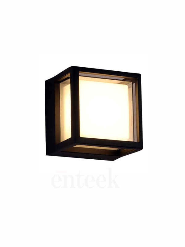 Square Black Wall Light (3505) 5W