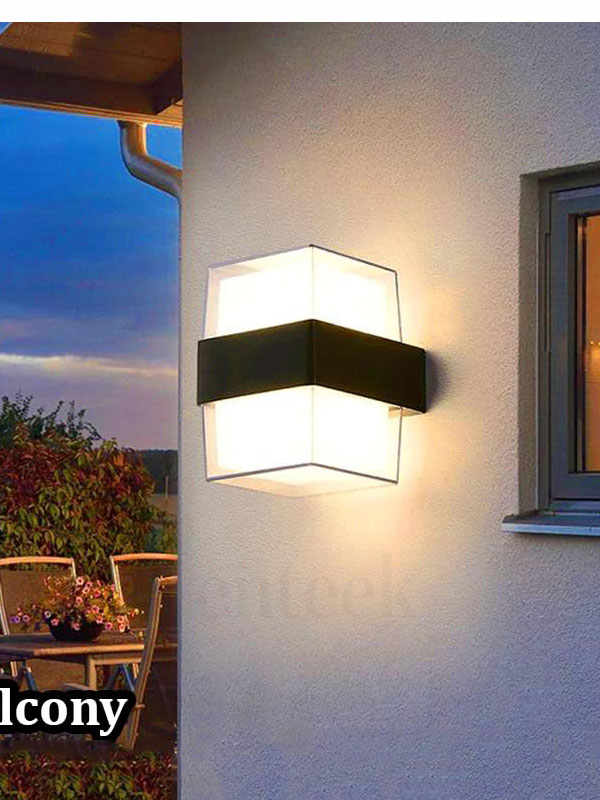 Square Black Wall Light (3611) 10W