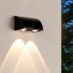 Black Outdoor Down Wall Light (0602) 2W