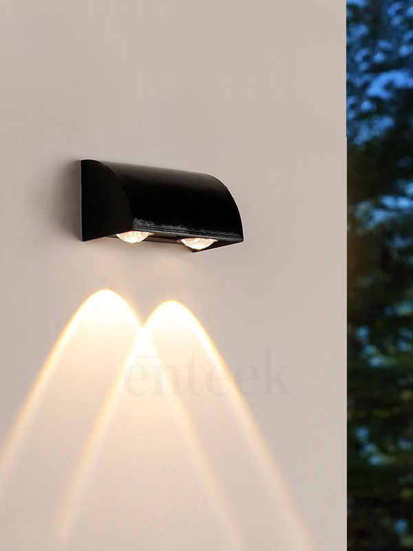 Black Outdoor Down Wall Light (0602) 2W