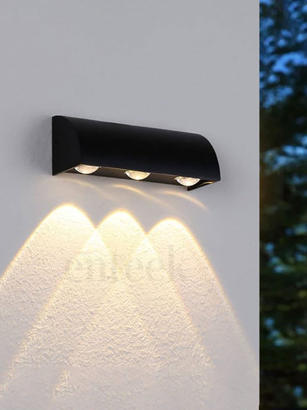 Black Outdoor Down Wall Light (0603) 3W