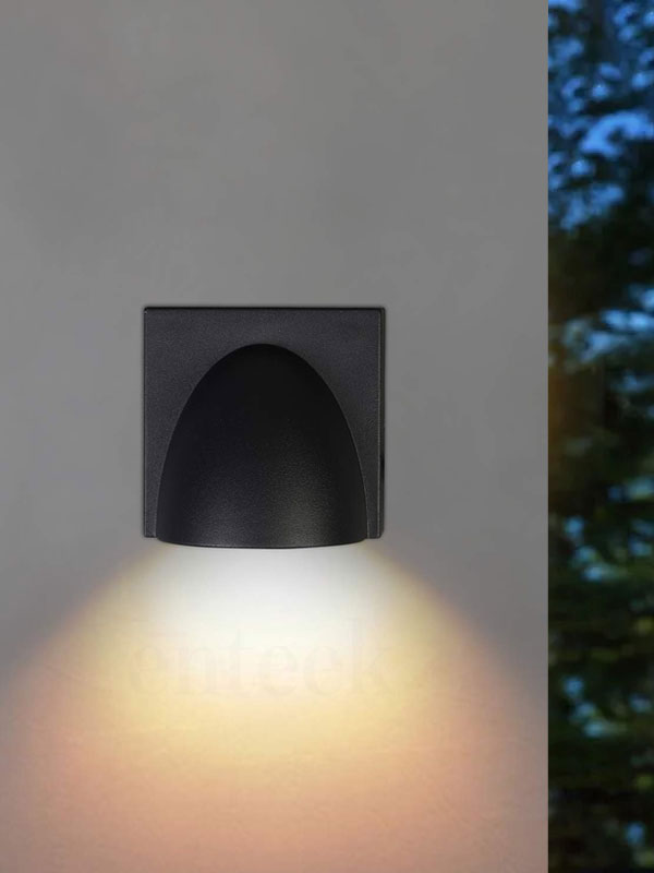 Black Outdoor Down Wall Light (159) 5W