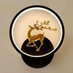 Round Golden Reindeer Wall Lamp (4453) 12W Indoor Wall Light