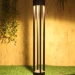 Round Grey Bollard Light (1012) 12W