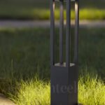 Square Grey Bollard Light (599) 12W