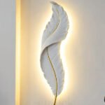 Modern White Leaf Wall Light 850 12W Wall Lamp